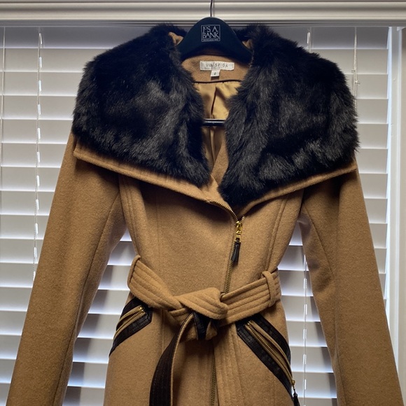 Faux fur coat size 0 beige - Picture 2 of 10